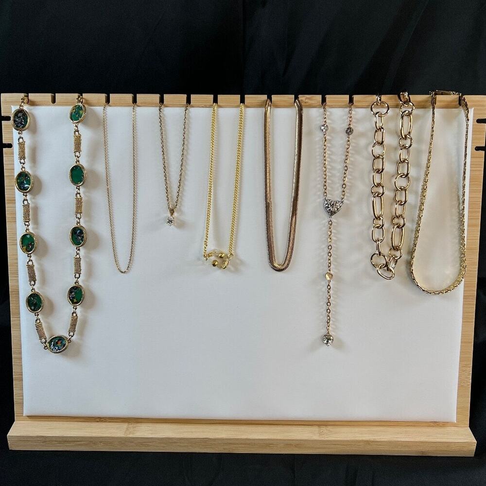 lot of 8 beautiful tinkerbell charm pendant with chain necklace assorted jewelry